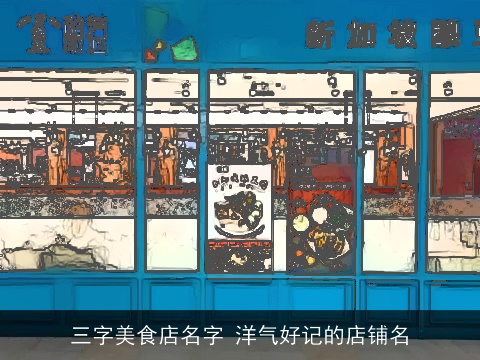 三字美食店名字 洋气好记的店铺名