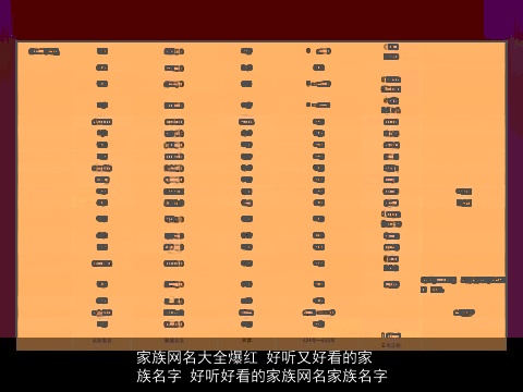 家族网名大全爆红 好听又好看的家族名字 好听好看的家族网名家族名字