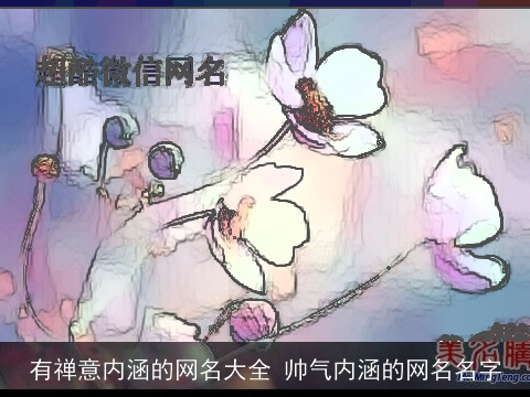 有禅意内涵的网名大全 帅气内涵的网名名字