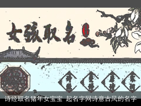 诗经取名猪年女宝宝 起名字网诗意古风的名字