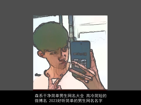 森系干净简单男生网名大全 高冷简短的微博名 2023好听简单的男生网名名字