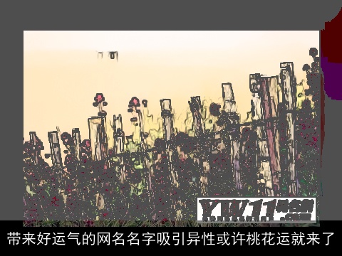 带来好运气的网名名字吸引异性或许桃花运就来了