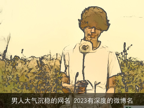 男人大气沉稳的网名 2023有深度的微博名