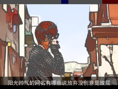 阳光帅气的网名有哪些说放弃没创意是放屁