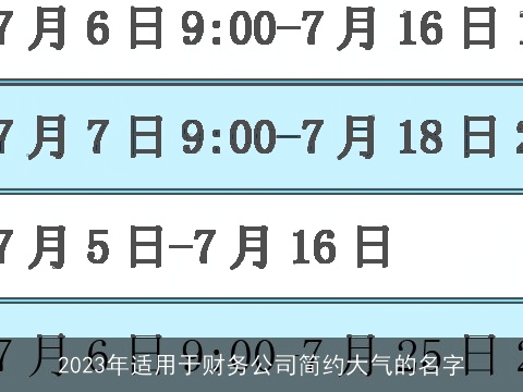 2023年适用于财务公司简约大气的名字