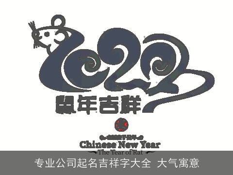 专业公司起名吉祥字大全 大气寓意