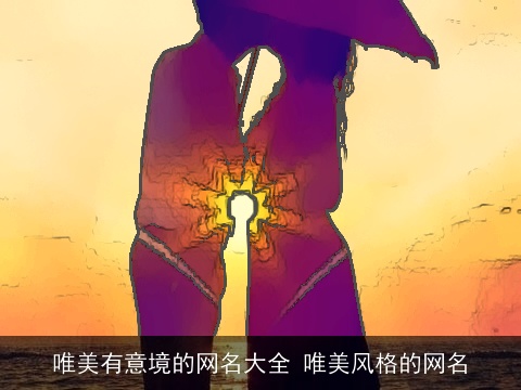 唯美有意境的网名大全 唯美风格的网名