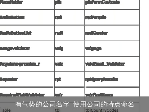 有气势的公司名字 使用公司的特点命名