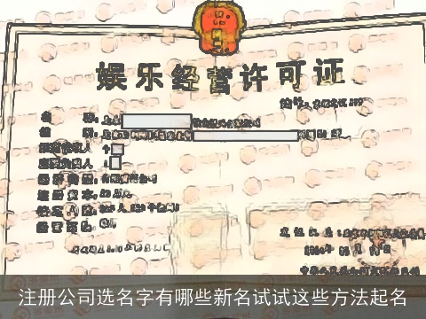 注册公司选名字有哪些新名试试这些方法起名