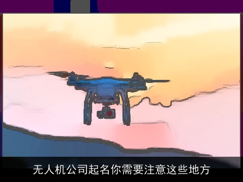 无人机公司起名你需要注意这些地方