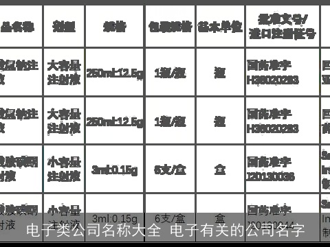 电子类公司名称大全 电子有关的公司名字