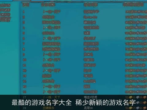 最酷的游戏名字大全 稀少新颖的游戏名字