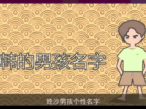 姓沙男孩个性名字