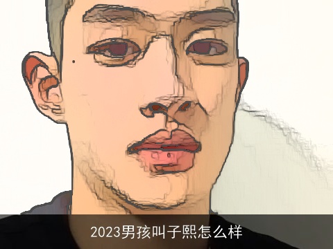 2023男孩叫子熙怎么样