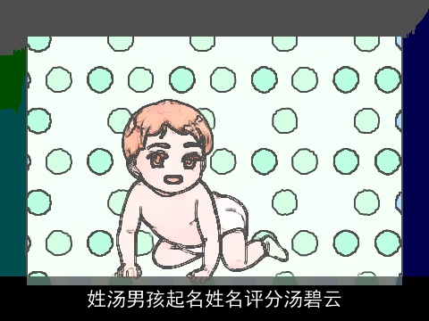 姓汤男孩起名姓名评分汤碧云