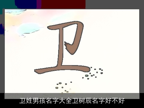 卫姓男孩名字大全卫树辰名字好不好