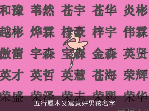 五行属木又寓意好男孩名字