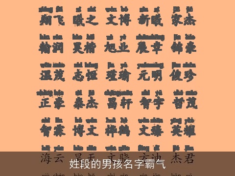 姓段的男孩名字霸气