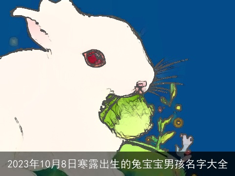 2023年10月8日寒露出生的兔宝宝男孩名字大全
