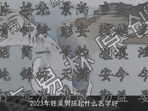 2023年姓吴男孩起什么名字好