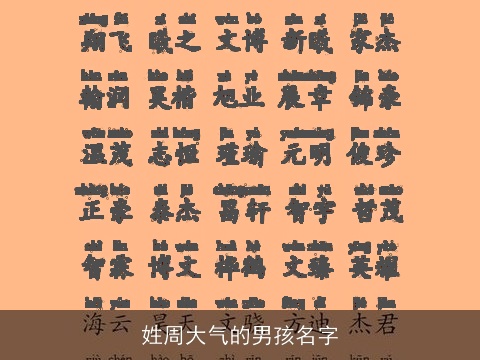 姓周大气的男孩名字