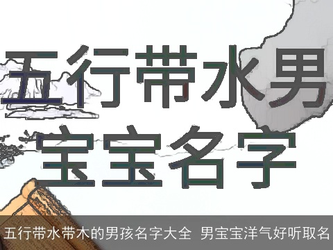 五行带水带木的男孩名字大全 男宝宝洋气好听取名