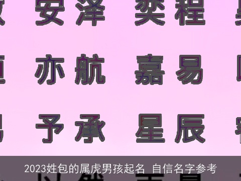 2023姓包的属虎男孩起名 自信名字参考