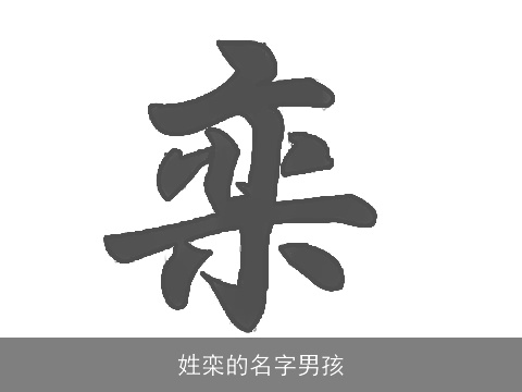 姓栾的名字男孩