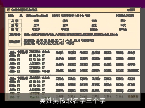 吴姓男孩取名字三个字