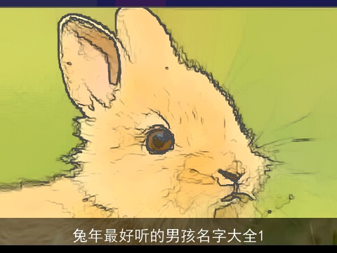 兔年最好听的男孩名字大全1