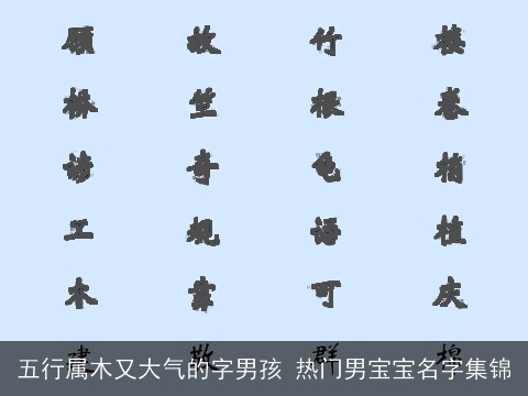 五行属木又大气的字男孩 热门男宝宝名字集锦