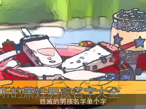 姓臧的男孩名字单个字