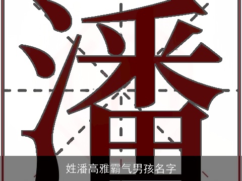 姓潘高雅霸气男孩名字