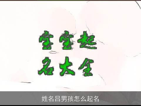 姓名吕男孩怎么起名