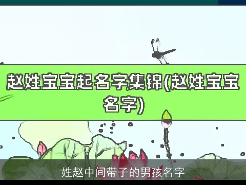 姓赵中间带子的男孩名字