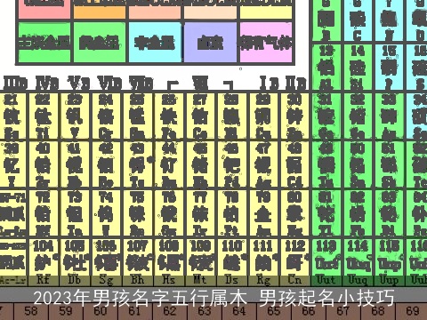 2023年男孩名字五行属木 男孩起名小技巧