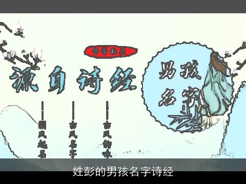 姓彭的男孩名字诗经