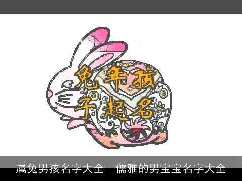 属兔男孩名字大全  儒雅的男宝宝名字大全