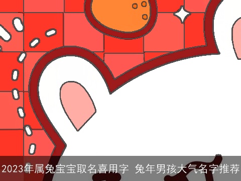 2023年属兔宝宝取名喜用字 兔年男孩大气名字推荐