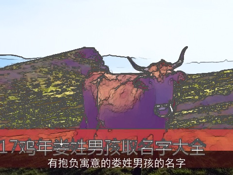 有抱负寓意的娄姓男孩的名字