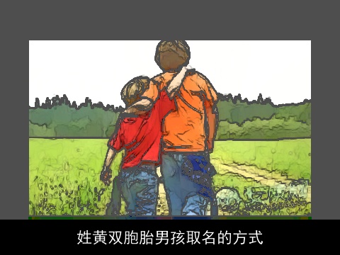 姓黄双胞胎男孩取名的方式