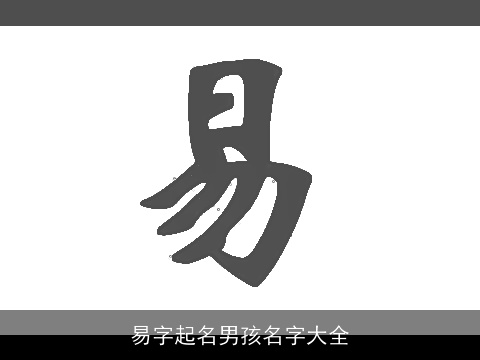 易字起名男孩名字大全