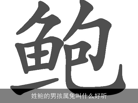 姓鲍的男孩属兔叫什么好听