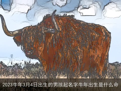 2023牛年3月4日出生的男孩起名字牛年出生是什么命