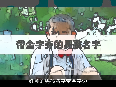 姓黄的男孩名字带金字边
