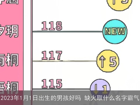 2023年1月1日出生的男孩好吗 缺火取什么名字霸气