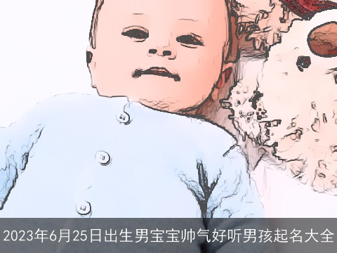 2023年6月25日出生男宝宝帅气好听男孩起名大全
