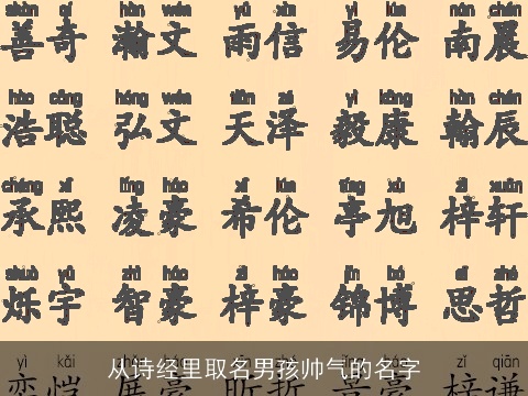 从诗经里取名男孩帅气的名字