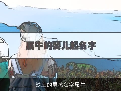 缺土的男孩名字属牛