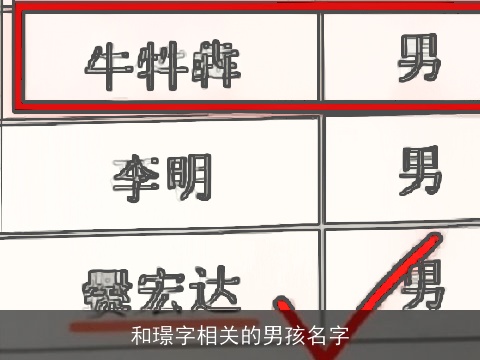 和璟字相关的男孩名字